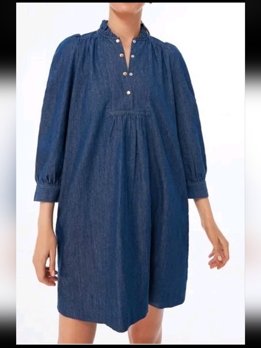Tuckernuck Pomander Place Claiborne Mini Chambray dress Small